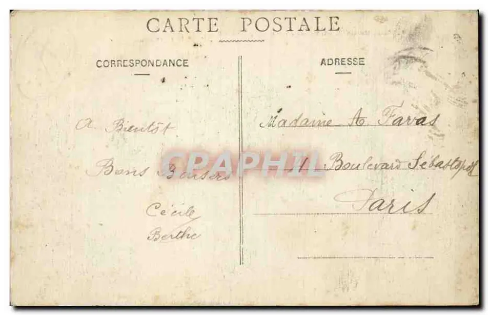 Bois de Boulogne — Oberer See — P. Marmuse, Paris - Rückseite