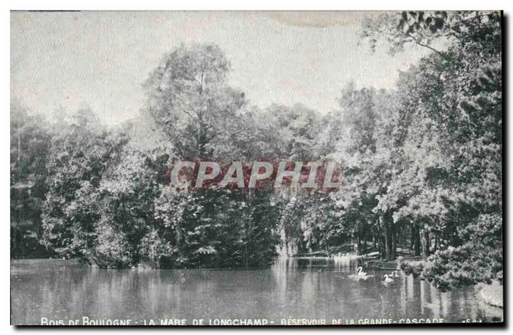 Bois de Boulogne - See von Longchamp - Reservoir der Grande Cascade - Vorderseite