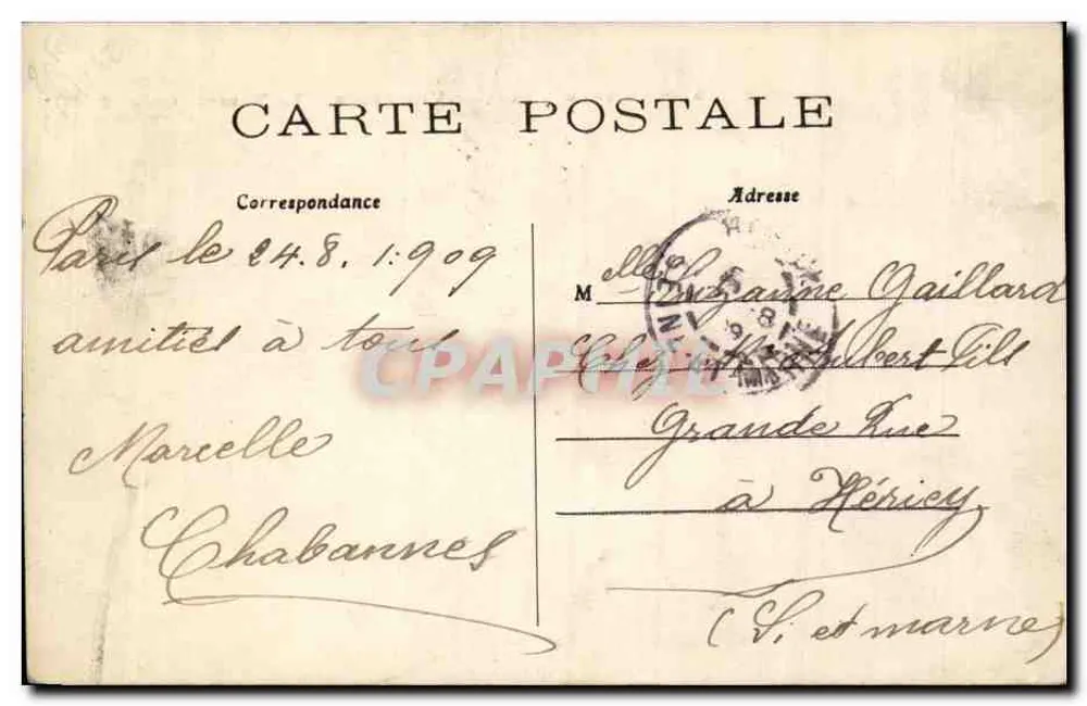 Paris - Bois de Vincennes - Der griechische Tempel — anonymer Verleger, n° 539 - Rückseite
