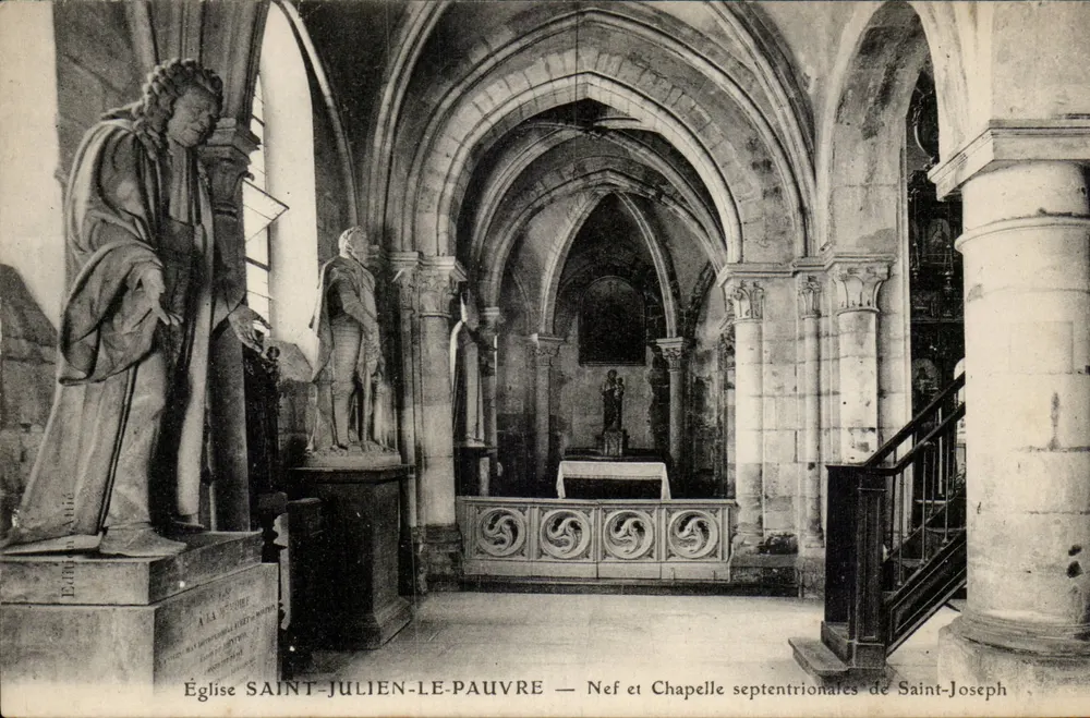 Igreja de Saint-Julien-le-Pauvre — Nef e Capela Setentrional de Saint-Joseph - Frente