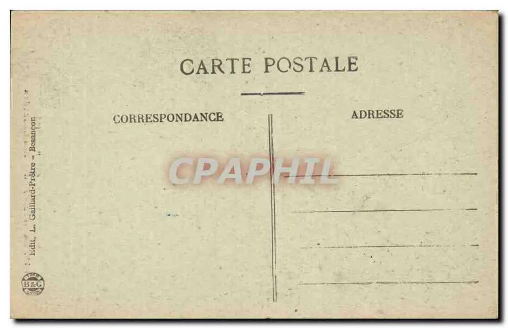 A Grâce-Dieu — As Cascades — Excursão na Franche-Comté — n° 841 - Verso