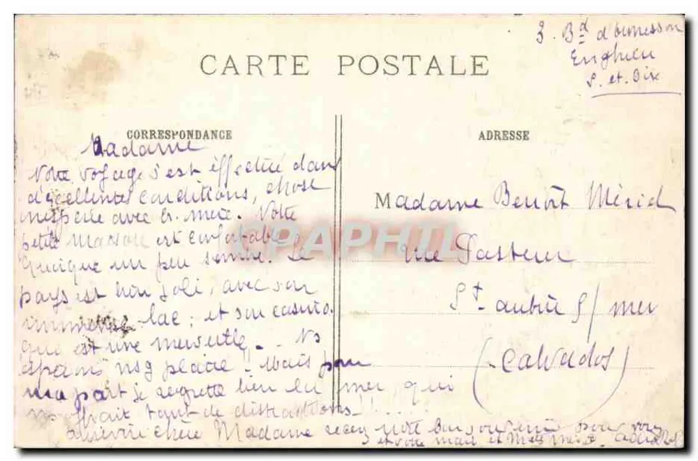 Enghien-les-Bains — Das Theater, vom Rosenpark aus gesehen — Verlag: 2937 - Rückseite
