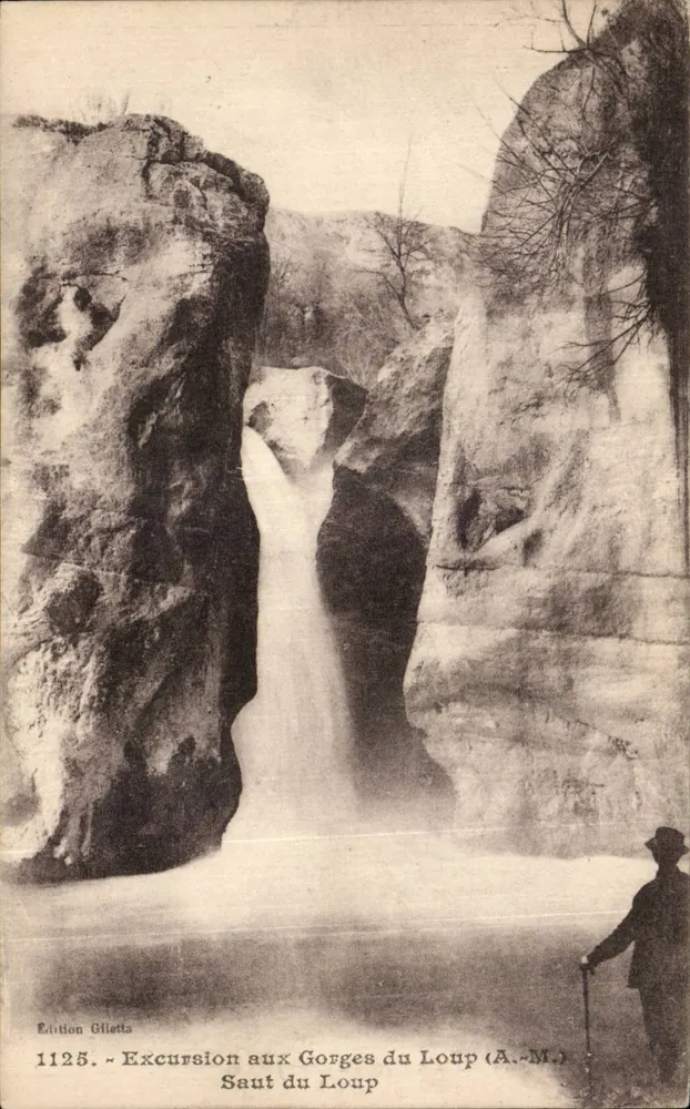 Loup-Sprung — Ausflug in die Schluchten des Loup (A.-M.) — Gilletta-Ausgabe Nr. 1125 - Vorderseite