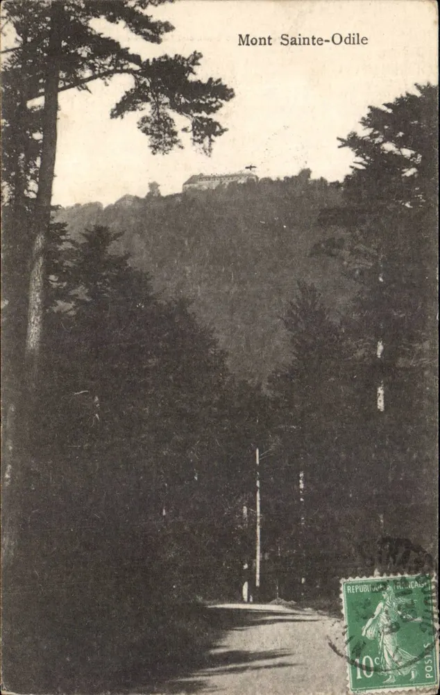 Monte Sainte-Odile — vista do topo a partir de uma estrada florestal — editor Félix Luth, Strasbourg - Frente