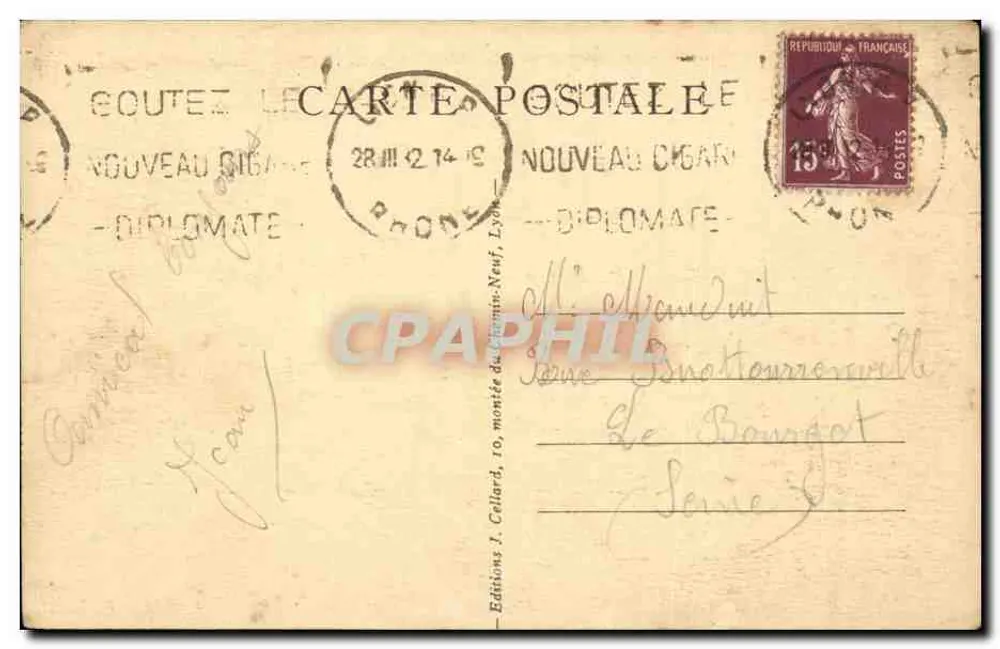 Lyon — O ponte de pedra, ao — Jusserand - Verso