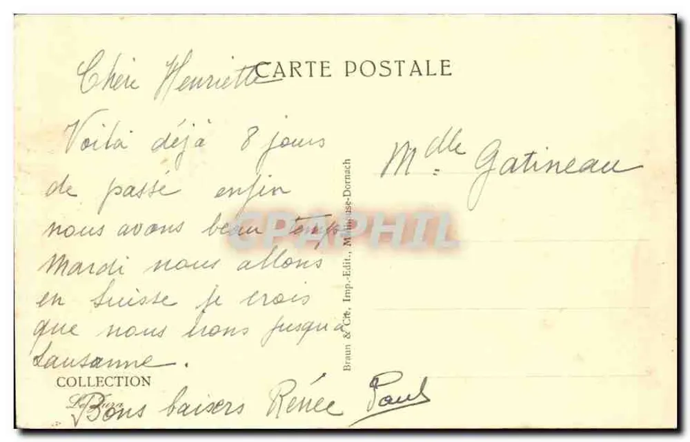 La Grâce-Dieu — O Mosteiro — Braun & Cie, Imp. - Edit., Mauvage-Dernach - Verso
