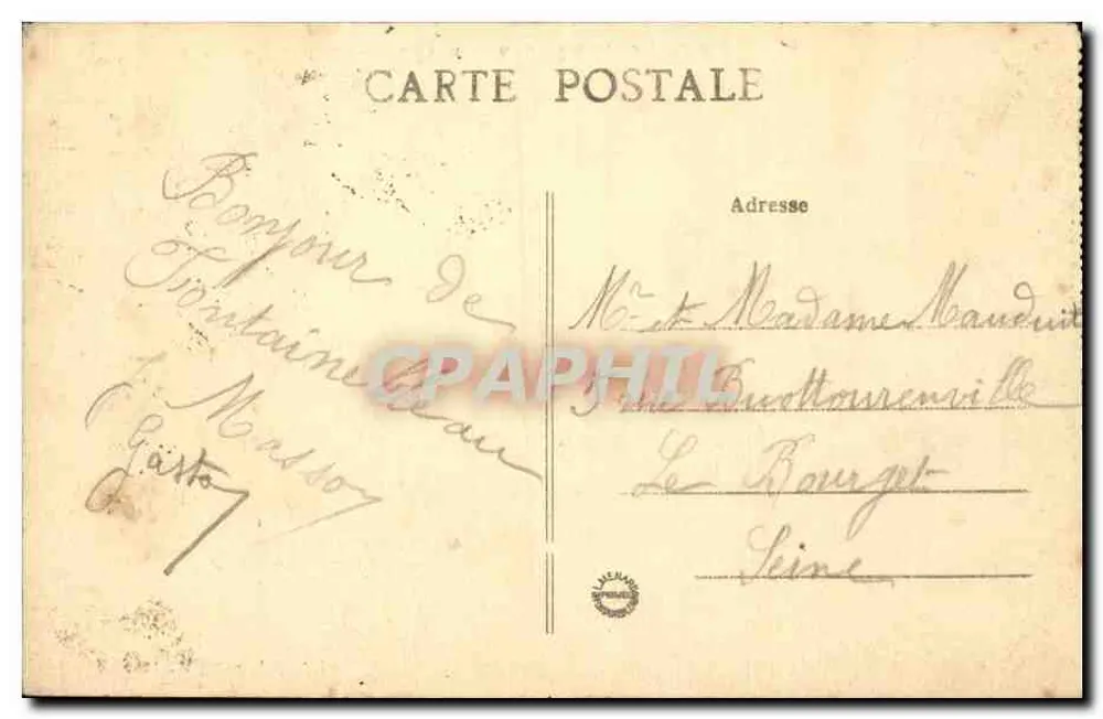 Palácio de Fontainebleau — Cour Ovale — O Batistério — Coleção Artesanal - Verso
