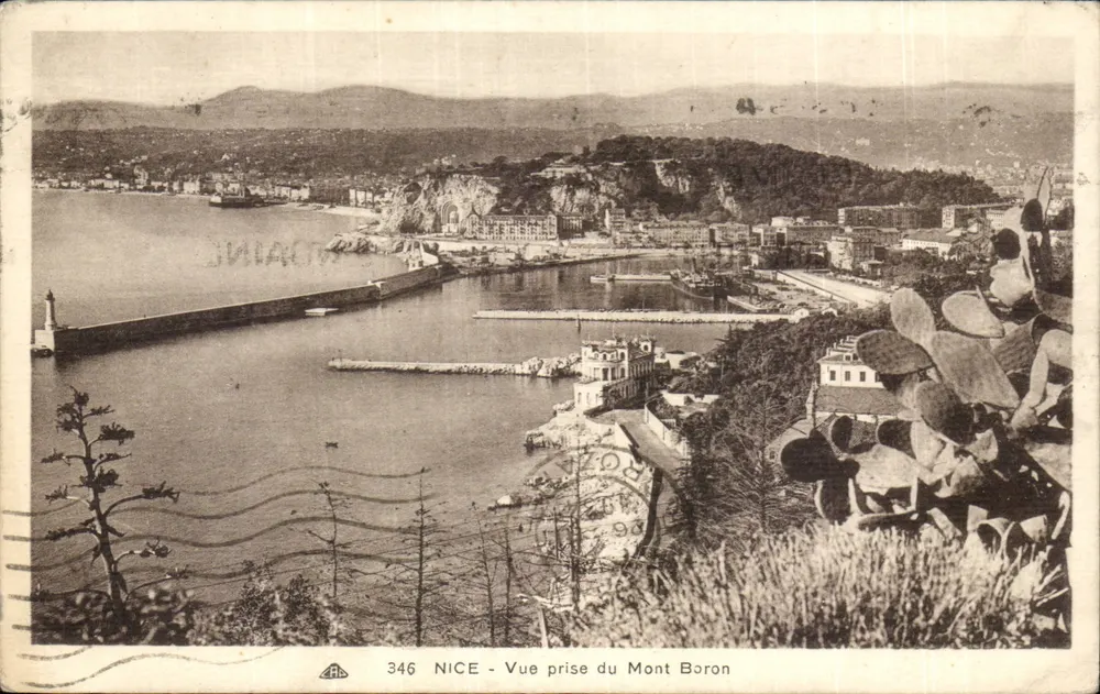 NICE - Vista tirada do Monte Boron — editor A. Lascana des Arts Esthétiques, n° 346 - Frente