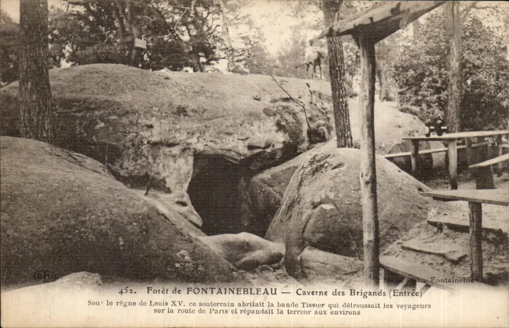 Forêt de Fontainebleau — Höhle der Räuber (Eingang) — Imp. Le Deley, Paris, n°452 - Vorderseite