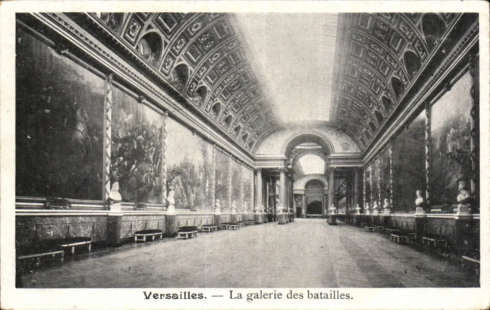 Versailles — A galeria das batalhas — Carta postal - Frente