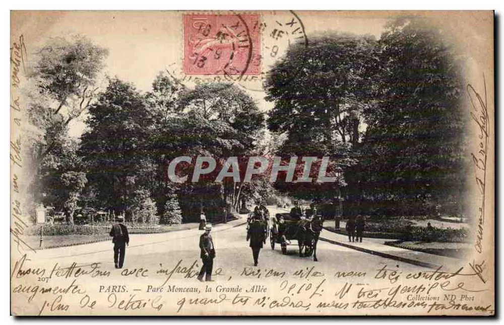 PARIS — Parc Monceau, die Grande Allée — ND Phot - Vorderseite