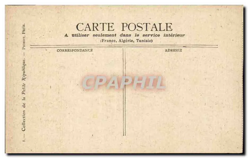 PARIS — O Palácio Bourbon — Coleção da Pequena República, Paris - Verso