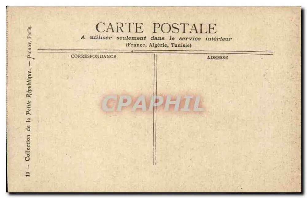 Rue Réaumur, Nr. 111 — Petite République — Verleger Paris, Nr. 10 - Rückseite