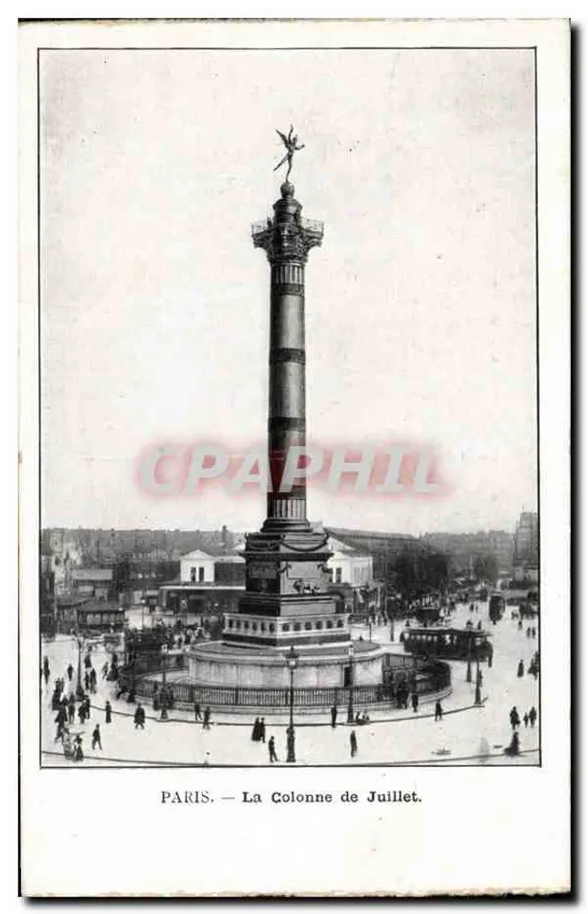 Paris — A Coluna de Julho — Coleção da Petite République, Paris - Frente
