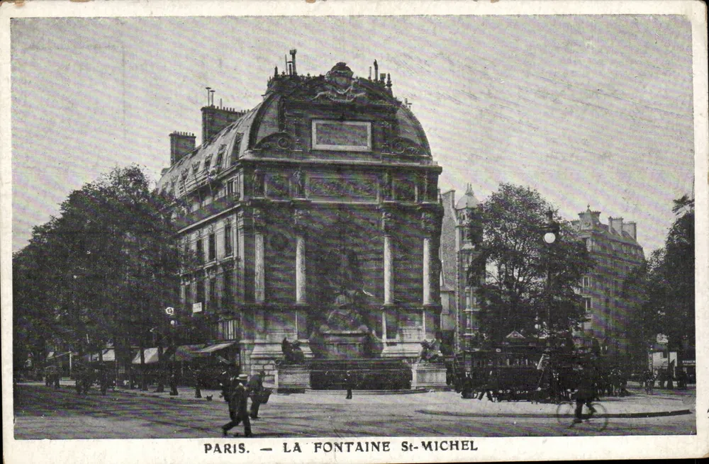 Paris — A Fonte de São Miguel — editor não visível - Frente