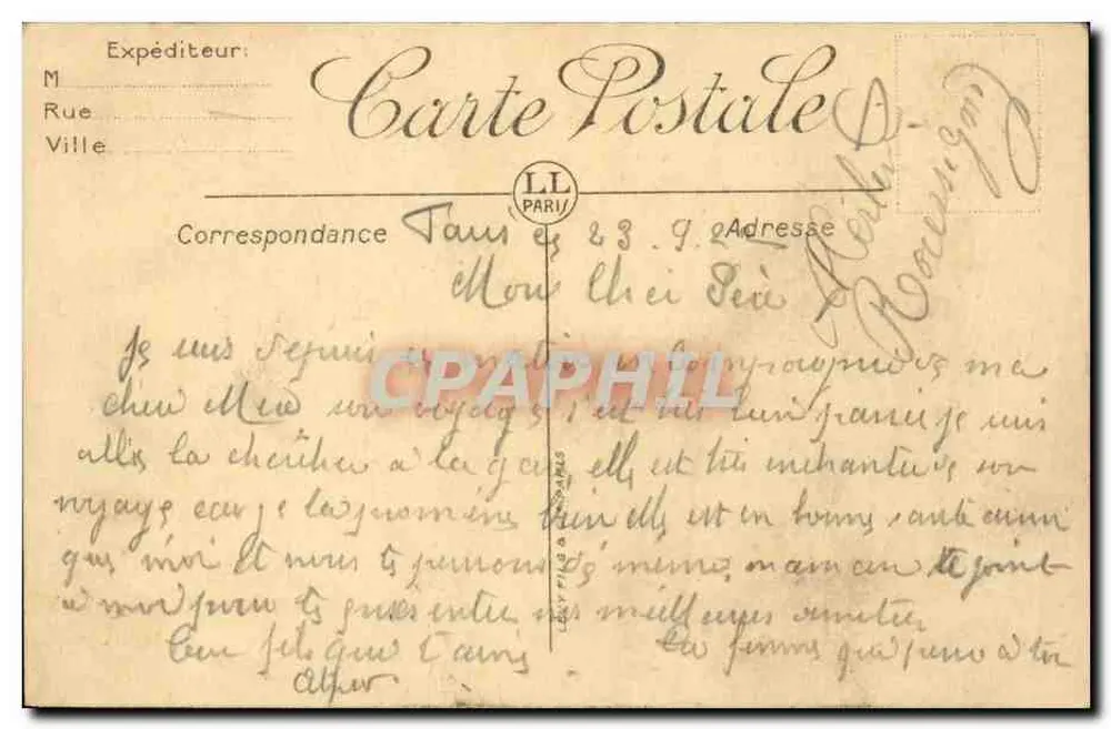 Paris — Panorama dos Oito Pontes — LL, n°123 - Verso