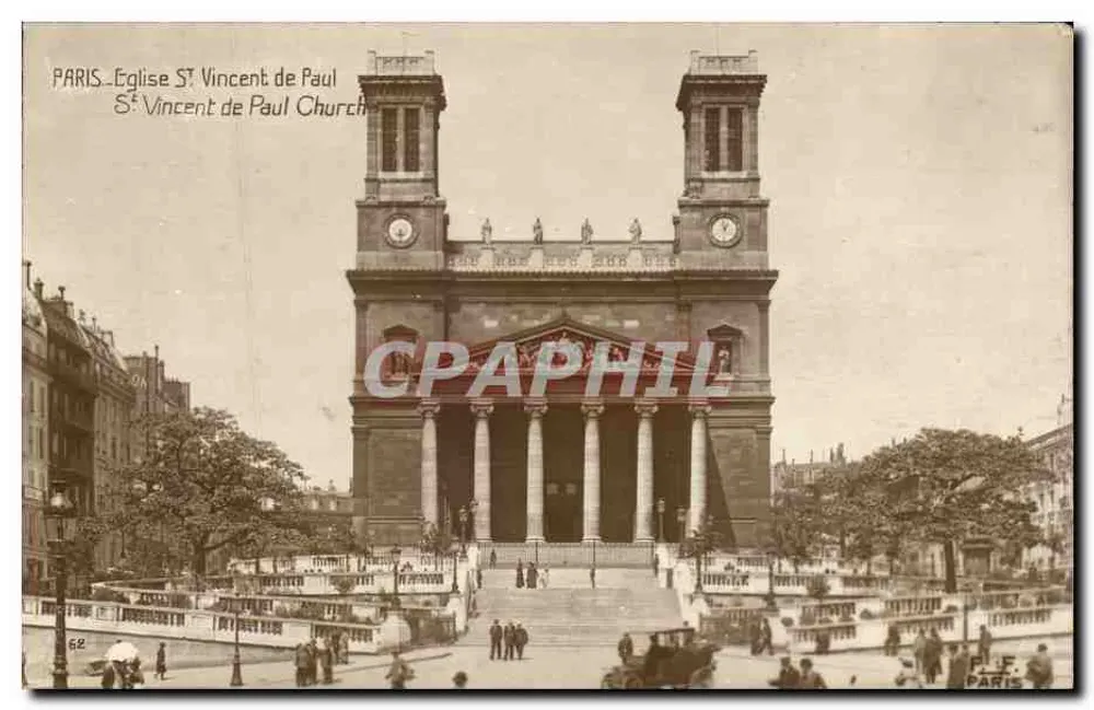 Paris - Igreja de São Vicente de Paulo — P.L.F. Paris, n° 62 - Frente