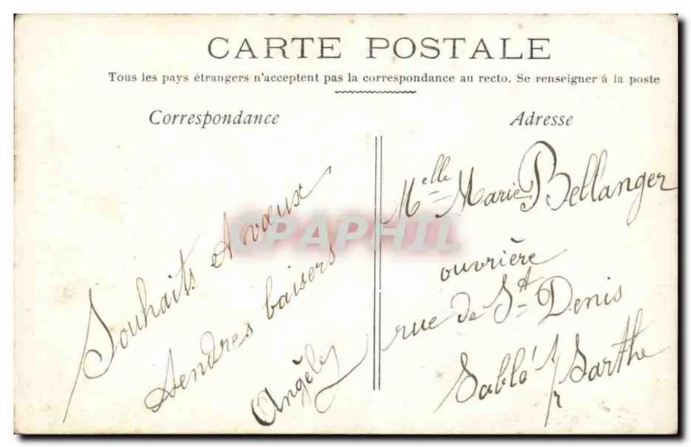 Junge Frau in Kleid im Art Nouveau-Stil — Rosen — A.N. Paris, n°738 - Rückseite