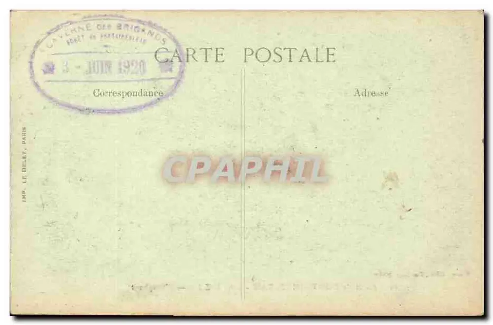 Bosque de Fontainebleau - Barbizon — El Elefante — Siron, editor, Fontainebleau, n°31 - Reverso