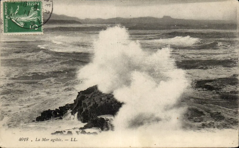 O Mar agitado — LL. — 4018 — Editor LL. - Frente