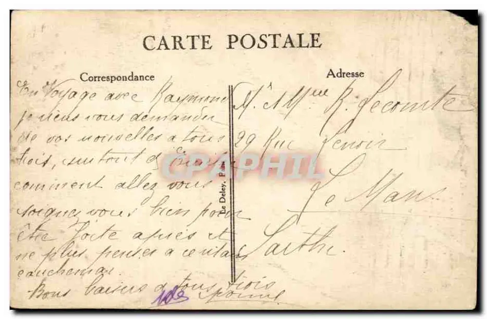 Le Havre — A Virgem Negra — editor desconhecido, n°79 - Verso