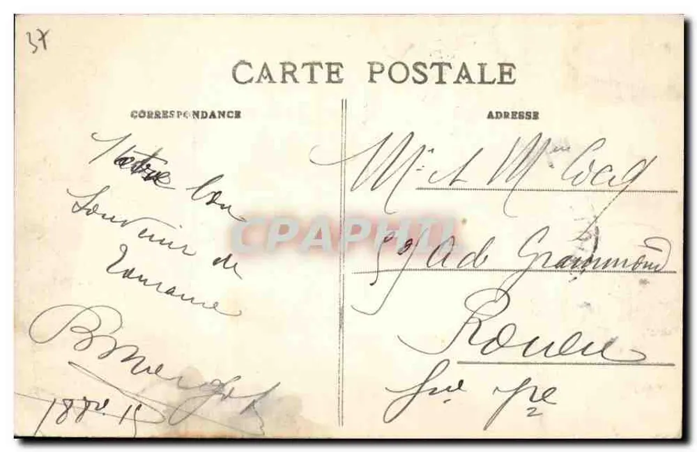 Tours (Loire-et-Loire) — Hotel Gouin, edifício gótico do XV século, reorganizado no XVI século — N.P. - Verso