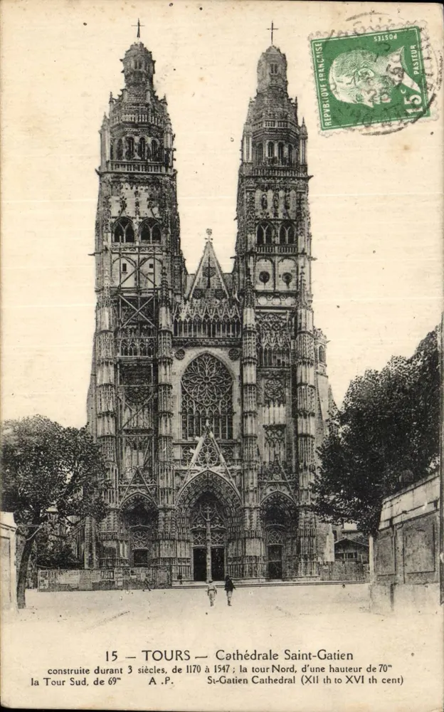 TOURS — Catedral de San Gatien — A.P. - Anverso
