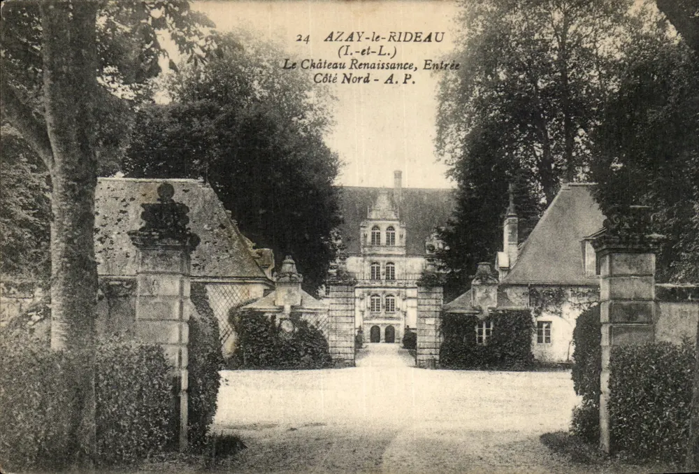 Azay-le-Rideau — Das Renaissance-Schloss, Eingang Nordseite — A.P. - Vorderseite
