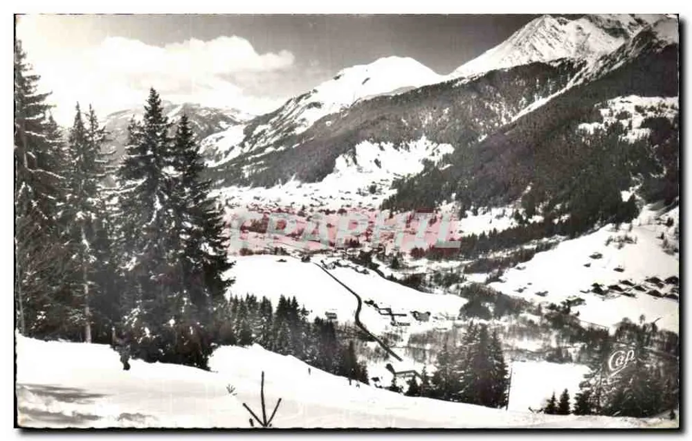 Les Contamines-Montjoie — allgemeiner Blick auf die Station vom Schienenweg — C.A.P. (62) Réal-Photo - Vorderseite