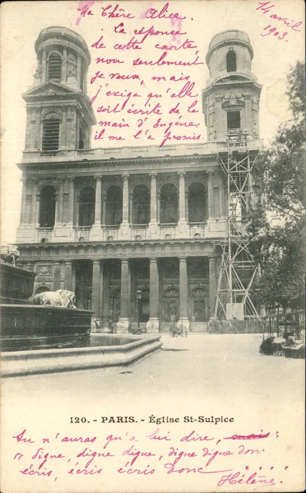 Paris — Igreja de Saint-Sulpice — editor anônimo, n° 120 - Frente