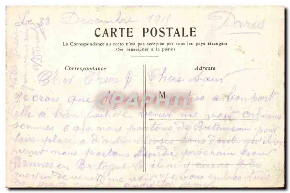 PARIS — O Ponte Alexandre III. - Verso