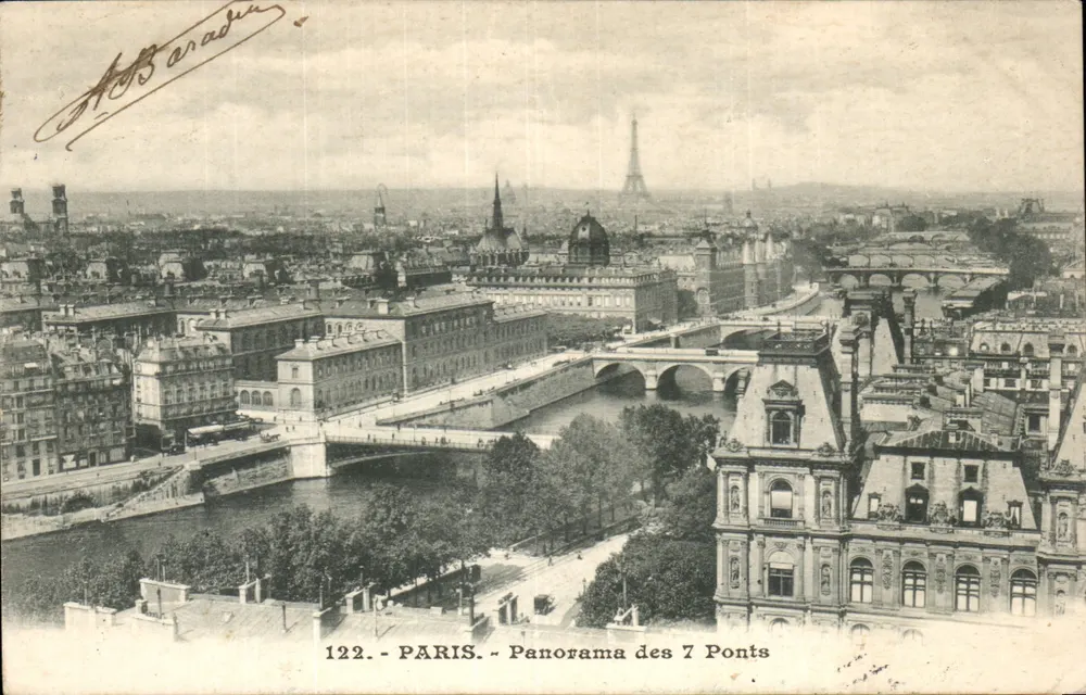 Paris - Panorama dos 7 Pontes — H. Baraduc, n° 122 - Frente