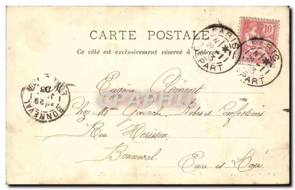 Paris — Arco do Triunfo da Estrela — Veloutine Ch. Fay - Verso
