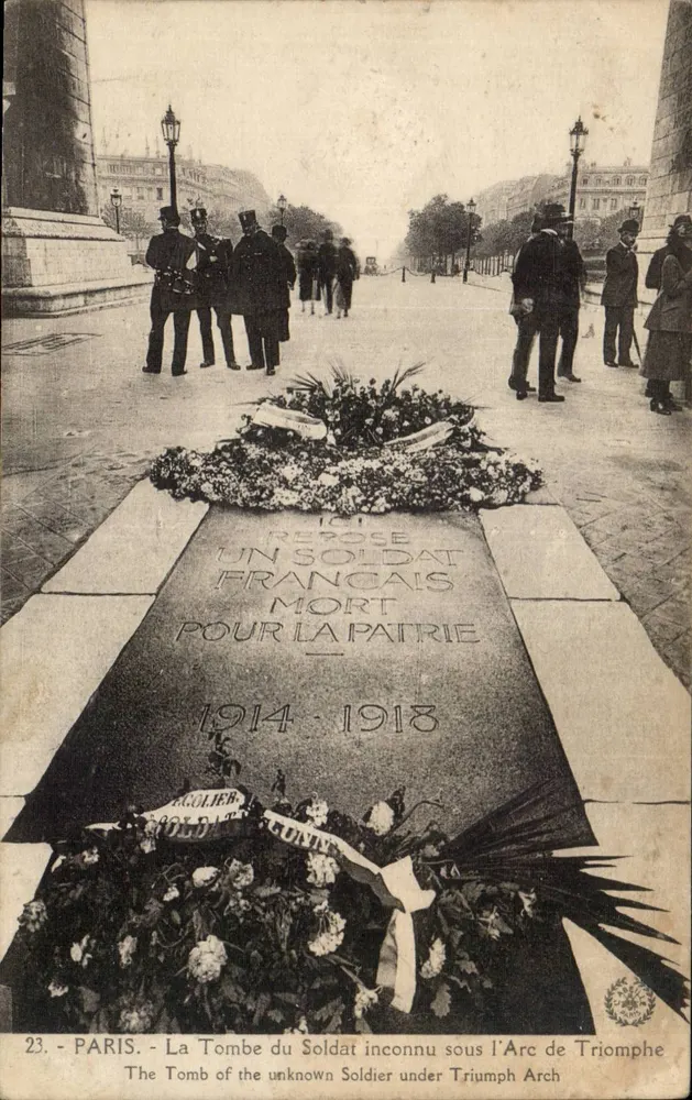 Das Grab des Unbekannten Soldaten unter dem Arc de Triomphe — Paris — Verlag L'Abélie, Paris - Vorderseite