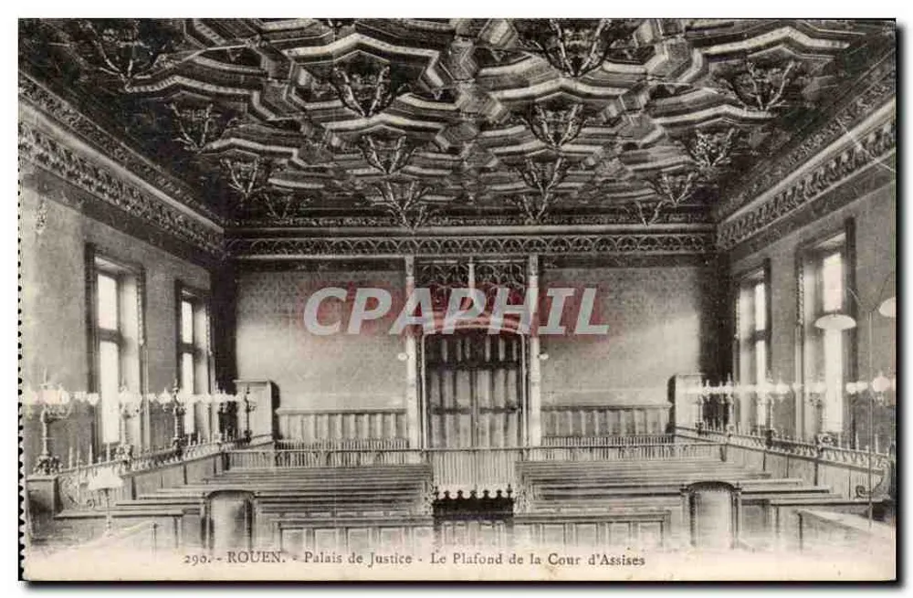 Rouen — Palais de Justice — Le Plafond de la Cour d'Assises - Recto