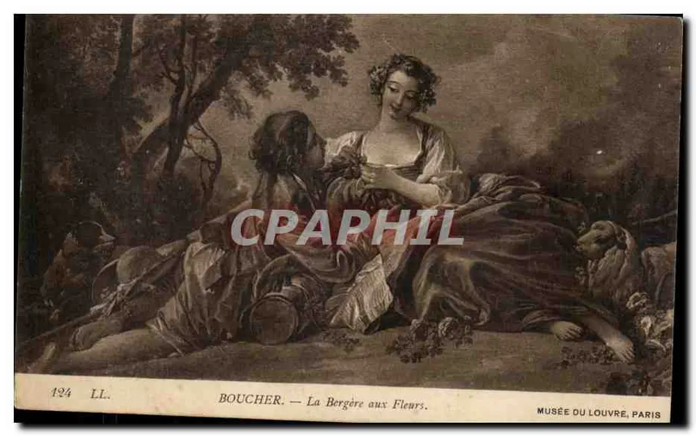 Die Schäferin mit Blumen — Boucher — Musée du Louvre, Paris - Vorderseite