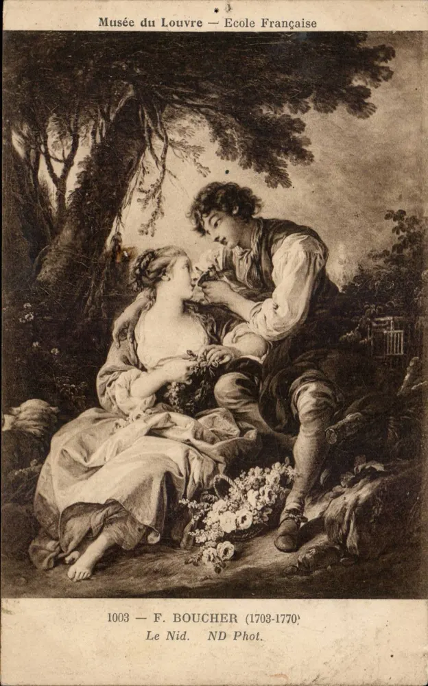 O Ninho — F. Boucher (1703-1770) — Museu do Louvre — Escola Francesa — ND Fot. - Frente