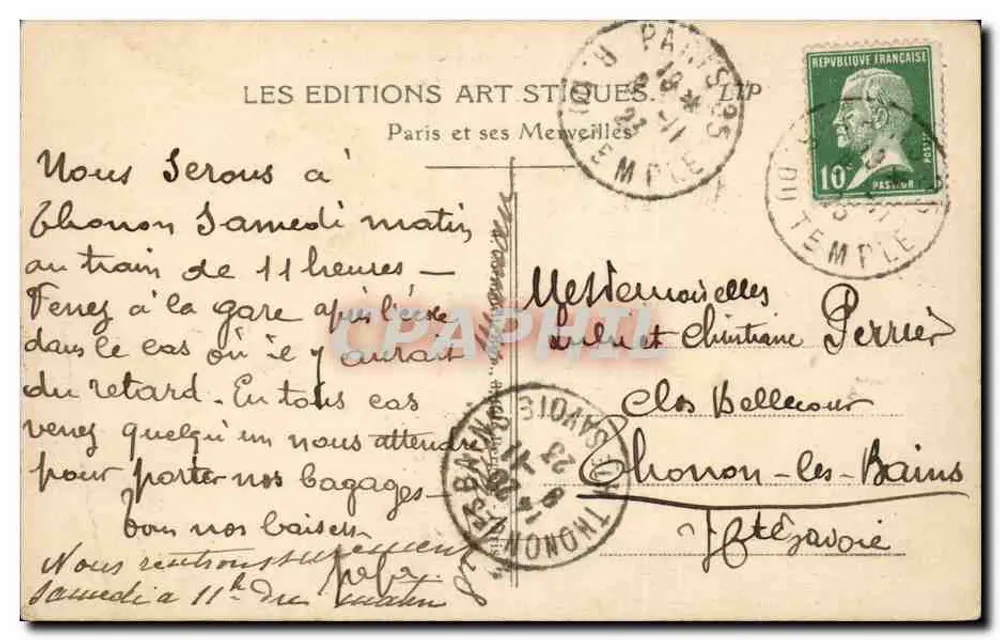 Paris — O Arco do Triunfo e a Praça da Estrela — LIP - Verso