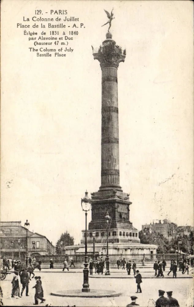Paris - Die Siegessäule - Place de la Bastille — A.P. Nr. 129 - Vorderseite