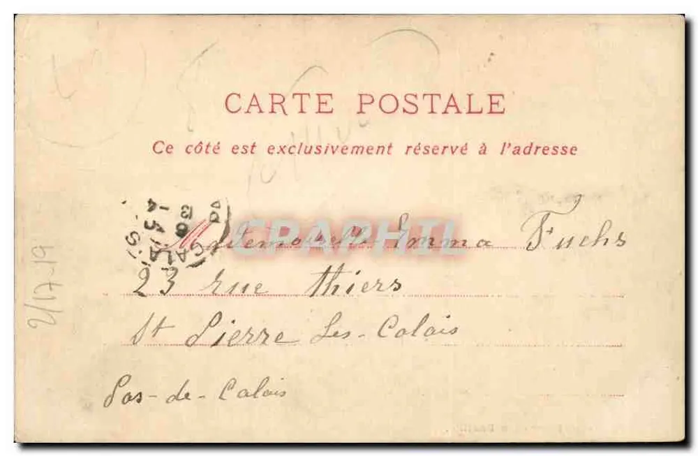 Paris - Place de la Bastille — Säule der Bastille, Verlag P. M. & Cie, Nr. 10 - Rückseite