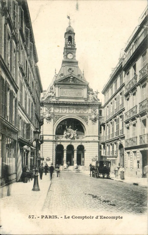 Paris — O Comptoir d'Escompte — editor não visível, n° de série 57 - Frente