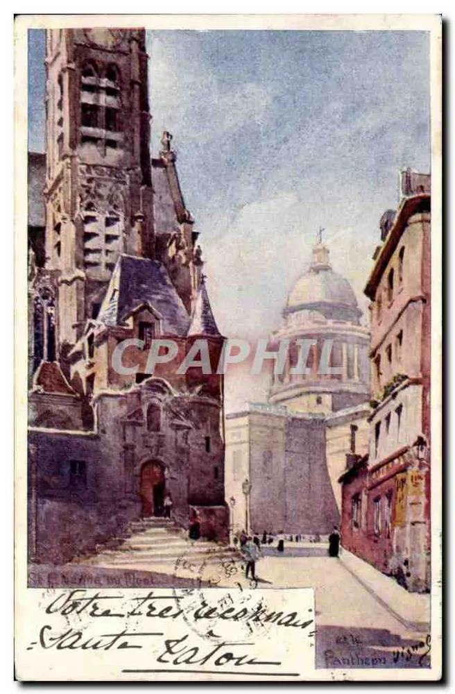 Sainte-Trinité, Paris — vista da rue de l'Église com a catedral — Anthépom, n° 16 - Frente