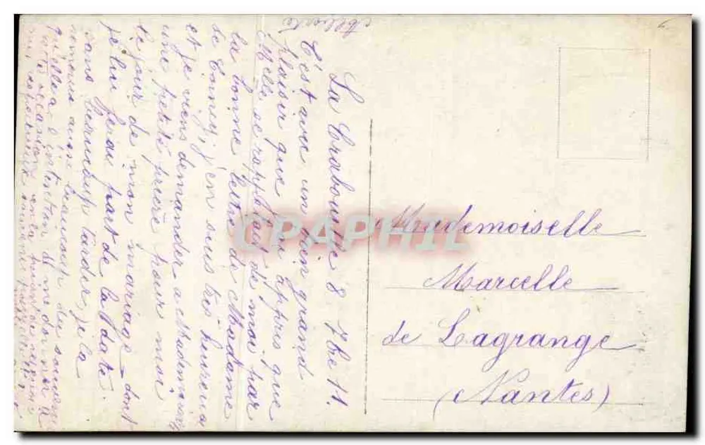 Mädchen mit Blumengirlande — Frohe Neujahr — ARS PARIS 1905 - Rückseite