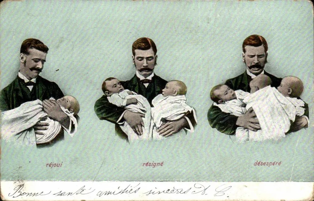 Drei Zustände der Seele — Gute Gesundheit, ehrliche Freundschaften — Serie 131, unbekannter Verleger - Vorderseite