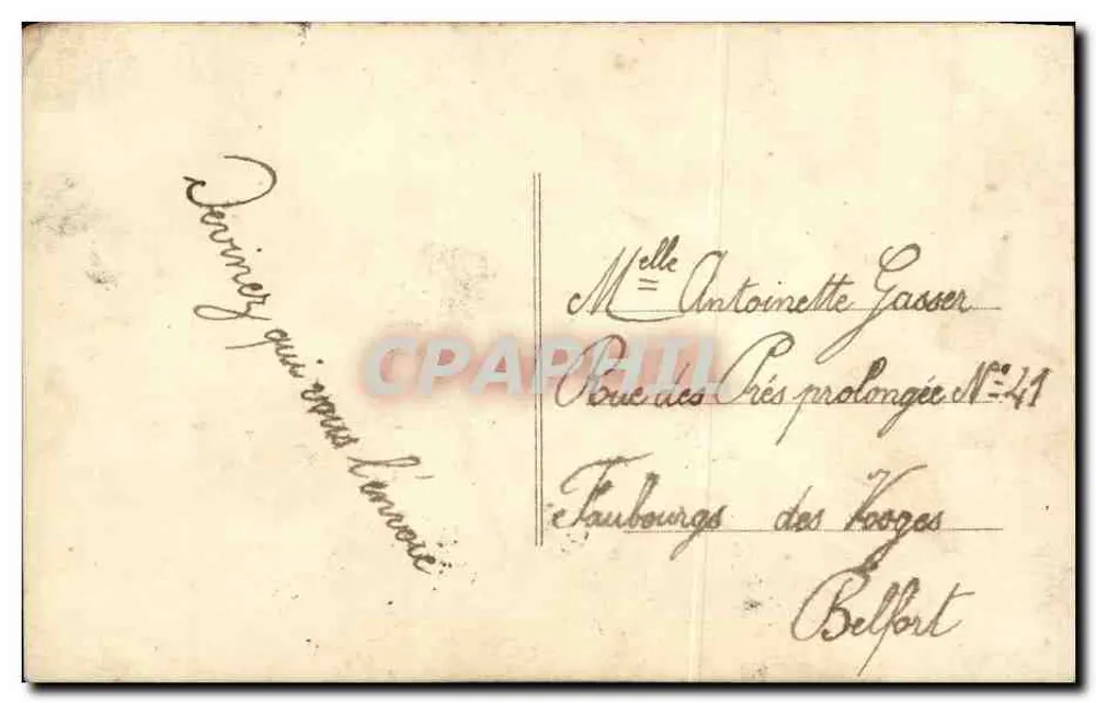 Abendverabredung — LiebesSzene in der Regen — Verleger unbekannt, Nr. 3507 - Rückseite
