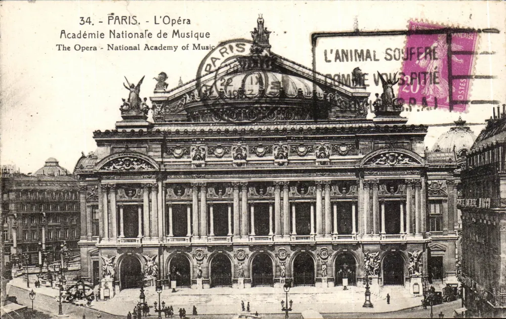 Paris - L'Opéra - Académie Nationale de Musique — Fototipia « Malle » Paris, n°34 - Frente