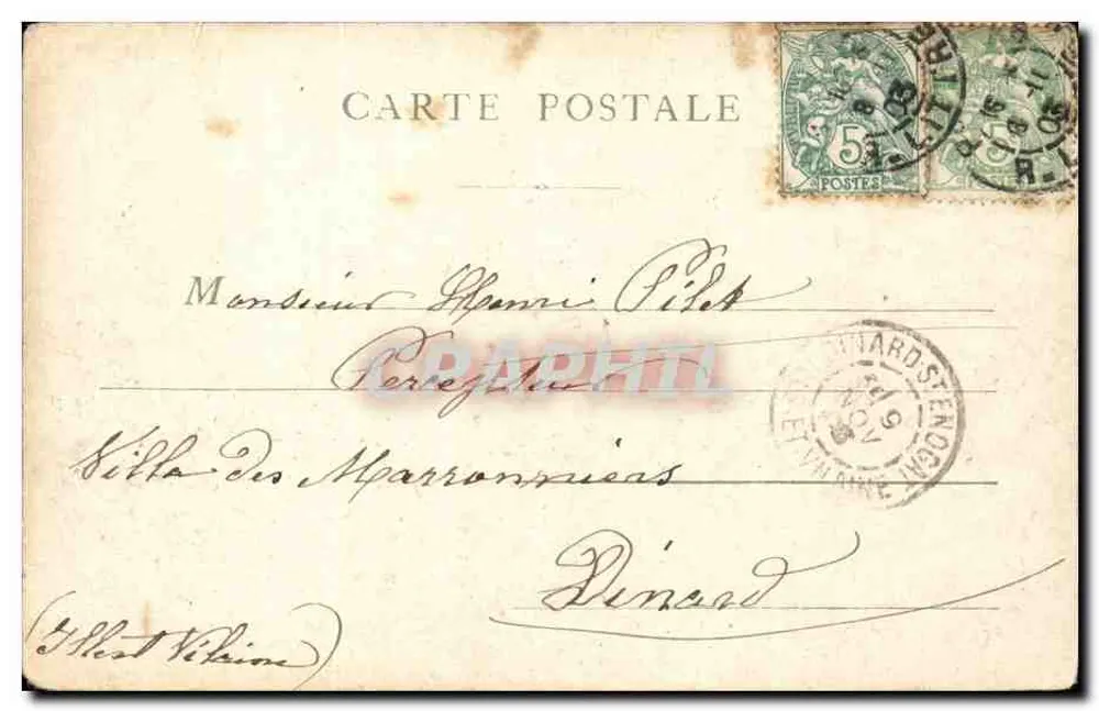 Paris — O Arco das Tuileries — editor não identificado, número de série não visível - Verso