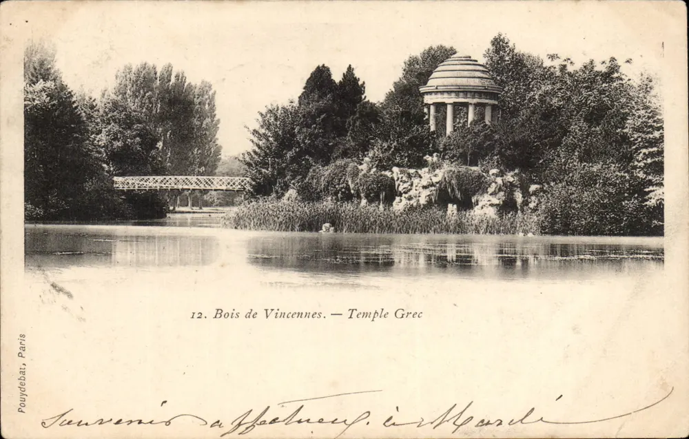 Bois de Vincennes — Templo Grego — Poudyebat, Paris, n°12 - Frente
