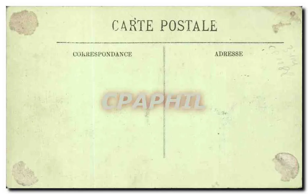Überschwemmungen in Paris — Januar 1910 — Eisenbahn der Invaliden — LL. - Rückseite
