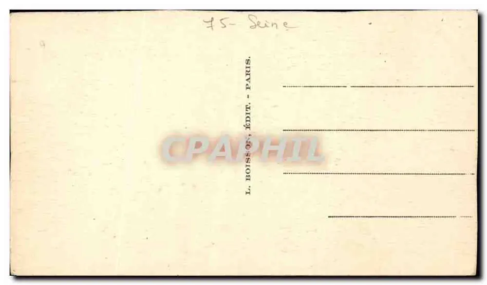 Paris - Avenue de l'Opéra und Place du Théâtre Français — L. Bois-On, Verlag Nr. 418 - Rückseite